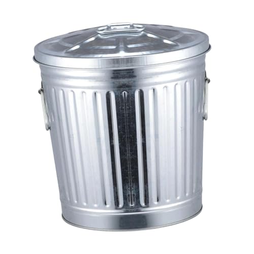 Generic 25L Outdoor Trash Can with Two Handles Garbage Can Wastebasket for Backyard Restaurant