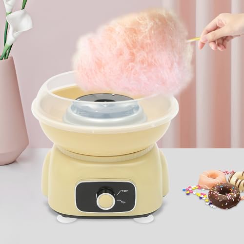 Donened - Zuckerwattemaschine, 500W Cotton Candy Machine, Zuckerwatte Maschine mit Stäbchen und Messlöffel, Höhe 22 cm, Vorwärmzeit 3s, Zuckerwattenmaschiene für Zuhause, 22 x 23cm – Bild 5