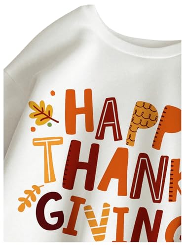 SweatyRocks Girl's Letter Graphic Fall Sweatshirt Crewneck Drop Shoulder Long Sleeve Pullover Tops3