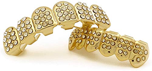 Juego de Grillz sonrisa con 6 dientes en oro 18K miniatura 6