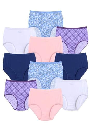 Comfort Choice Plus Size Full Coverage Cotton Brief 10-Pack