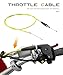 SCUARI 50Inch Throttle Cable,Car Accessories Durable Mini Bike Throttle Cable Replacement,Suitable for CT200U Mini Baja MB165 196cc 5.5hp MB200 200cc 6.5hp Pit Bike Heat Warrior MOTOVOX MBX10 (Yellow)