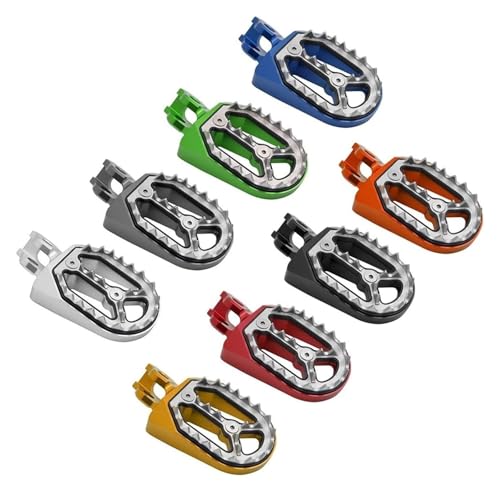 Repose pieds RM250 jaune pour rouler en motocross tout terrain sur piste boueuse