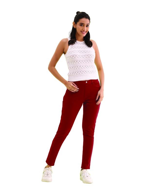 Image of GO COLORS Women Solid Super Stretch Warm Jeggings