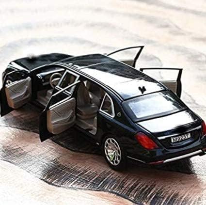 Image of 1:32 Scale Mercedes Maybach S600 Limousine Toy Car | Metal Pullback Diecast Car for Kids with Openable Doors, Sound, Light Effects Toy for Car (Color As Per Available),black