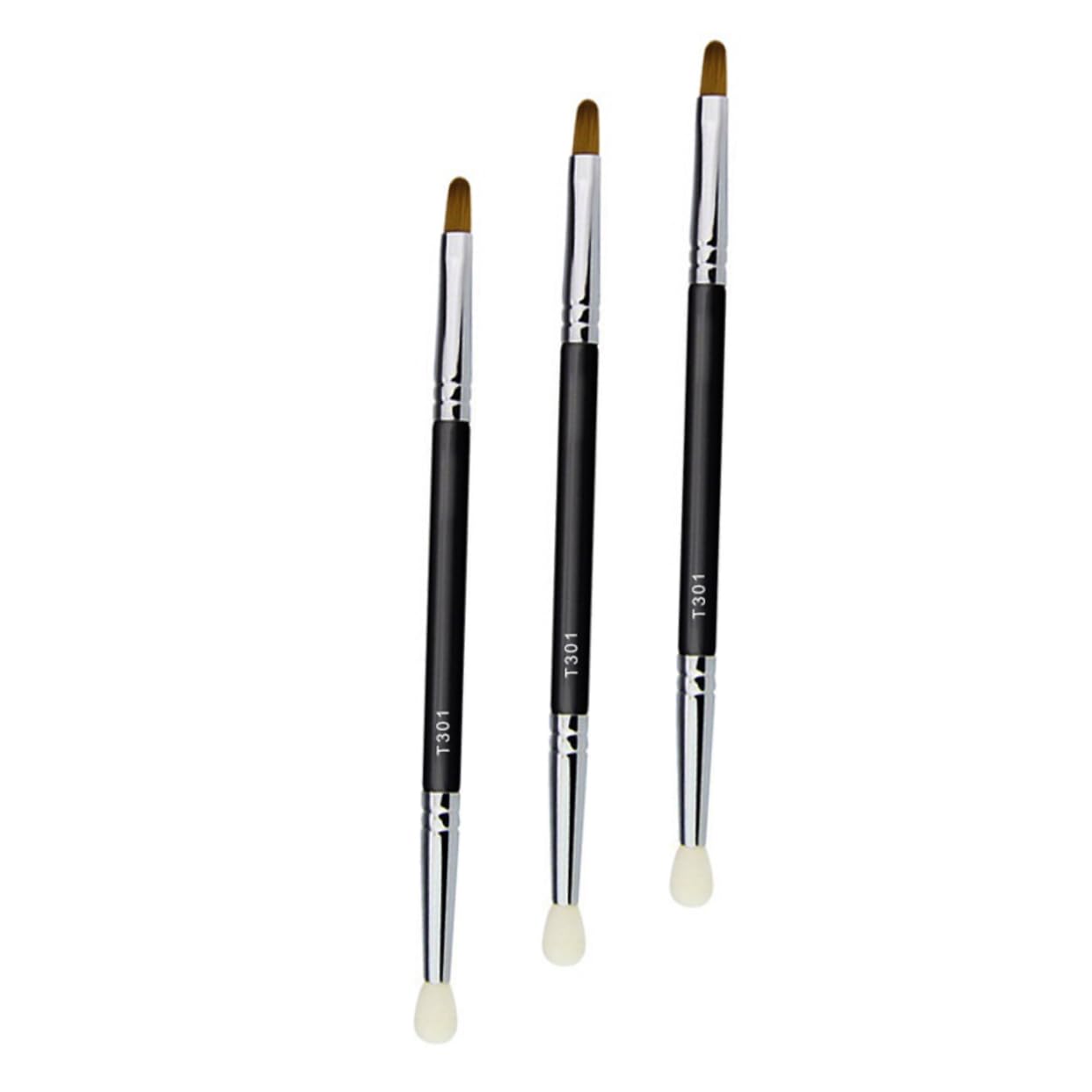 OUNONA 3Pcs Double Head Concealer Brush Versatile Makeup Tools for Application for Eyeshadow Travel Everyday Use