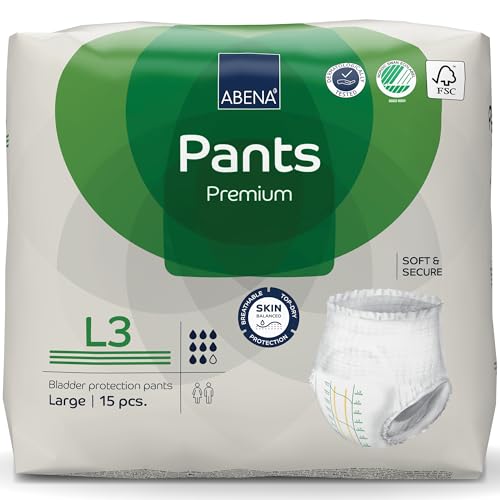 ABENA Pants L3 Premium Lot de 6 paquets de 15 culottes d'incontinence pour homme et femme avec absorption de 2400 ml