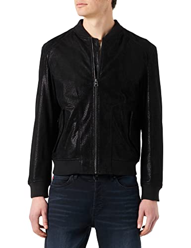 Preisvergleich Produktbild HUGO Men's Lizzo Leather_Jacket, Black1, L