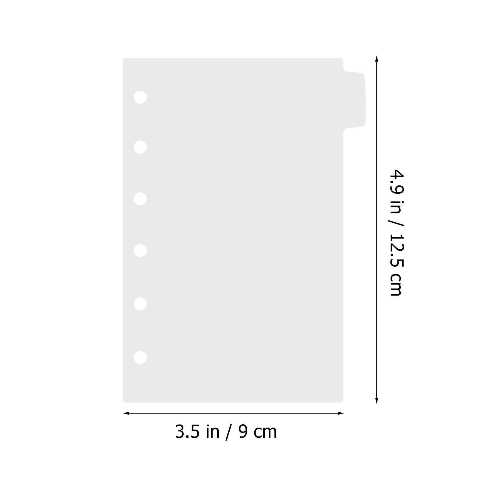 Separadores de Carpeta de 7 Hojas Transparentes A7, Divisores de Página de PP Mate 6 Agujeros, Pestañas Doradas para Cuadernos y Archivos de Oficina
