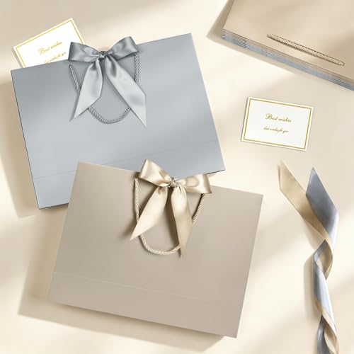 Image of JMANNI Gift Bags with Handles, 13 inch Medium Gift Bags with Tissue Paper