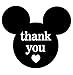 Mickey Minnie Mouse Thank You Stickers 2.25 x 2 Inch - 520 Mickey Mouse Ears Stickers Thank You Labels for Birthday Baby Shower Party Thank You Cards Envelope Seals Labels & Maling Supplies