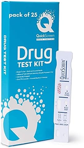 QuickScreen Single Panel Amphetamine Drug Test, 25