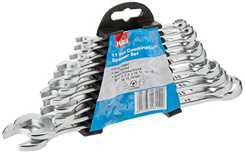 Hilka 17161102 11PC Combi Spanner Set Metric Clear