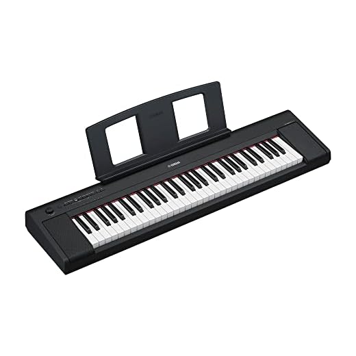 Yamaha Digital Keyboard Piaggero NP-12B – Tastiera Digitale Portatile con 61 tasti ideale per principianti – Design compatto e leggero, facile da usare e trasportare – Nero