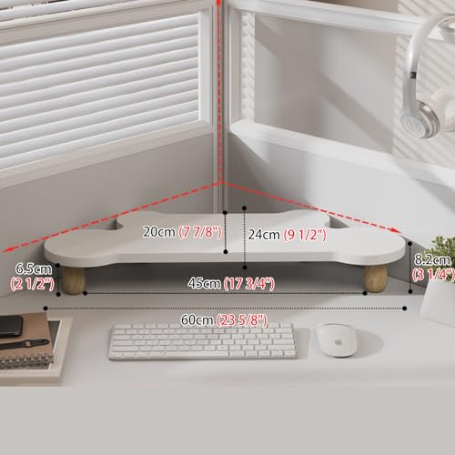 Support de moniteur d'angle en bois résolvant le manque de place sur le bureau - 7
