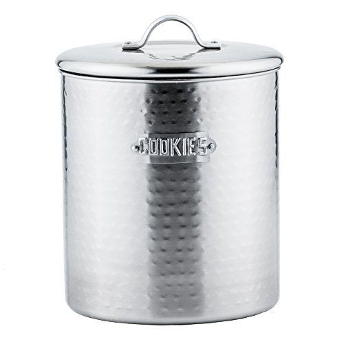 Old Dutch Hammered Cookie Jar, Brushed Nickel