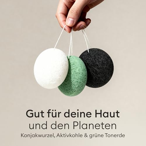 Konjac-Schwamm Vove Bio-Konjac-Gesichtsschwämme 3er-Pack