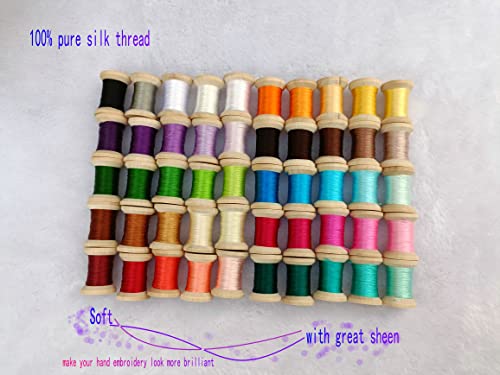Jinmaya Silk Mulberry Silk Thread For Diy Handmade Embroidery 50 Colors Spools Cross Stitch Needle Point Handicraft Supply Chinese Suzhou Embroidery Silk thumb #3