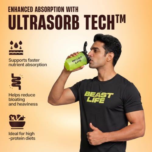 Image of BeastLife High Protein Mass /Weight Gainer | 5 KG | Butterscotch | NABL LAB Tested | For Muscle Gain & Fast Growth | Cereal-Based Formula, No Maltodextrin | India's #1 Cereal Based Bulk Gainer