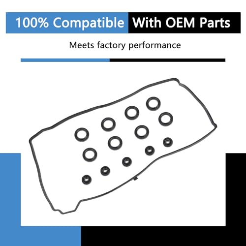 Image of Valve Cover Gasket Set Replacement for Honda Acura 2.0L 2.3L 2.4L | Replaces VS50614R, 12341-R40-A00 (2002-2015)