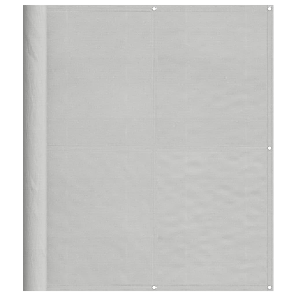 Jasnoszara zasłona balkonowa 120 x 700 cm, 100% poliester Oxford z powłoką PU, odporna na wodę i wiatr, parawan na balkon, taras,