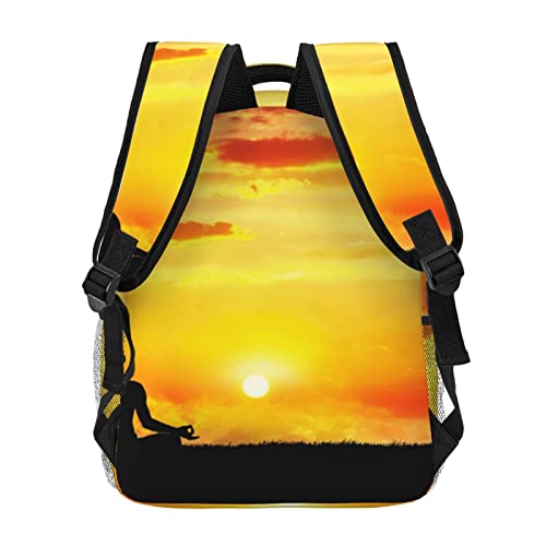 Sac à dos de méditation grand format noir avec compartiment PC