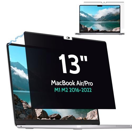 Image of Magnetic Privacy Screen for MacBook Air /Pro 13 Inch (2016-2022, M1, M2),Removable Anti Glare Blue Light Filter for Mac 13.3In Laptop Privacy Filter Shield Protector