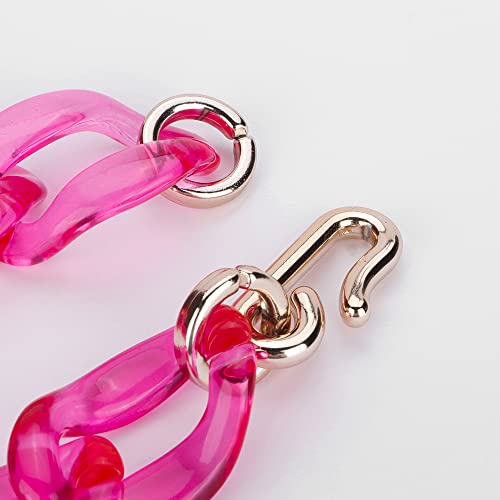 Wiwpar W-NECKLACE-230209-0 Punk Acrylic Collar Choker Necklace Boho Statement Chunky Large Acrylic Chain Link Choker Necklace Fashion Halloween Christmas Costume Jewelry Gift thumb #6