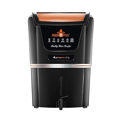 Image of AQUA D PURE RO Domestic Water Purifier Copper + UV+ CARBON+ MEMBRANE+ TDS CONTROLLER) Fully Automatic | Suitable for All type Source Water |12 Liter Storage