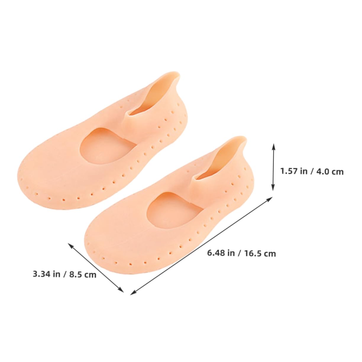 VALICLUD 2Pair Silicone Gel Heel Socks Moisturizing Ankle Protector for Dry Cracked Feet Soft Breathable Sebs Design Non Slip Invisible Socks for Men and Women Foot Care