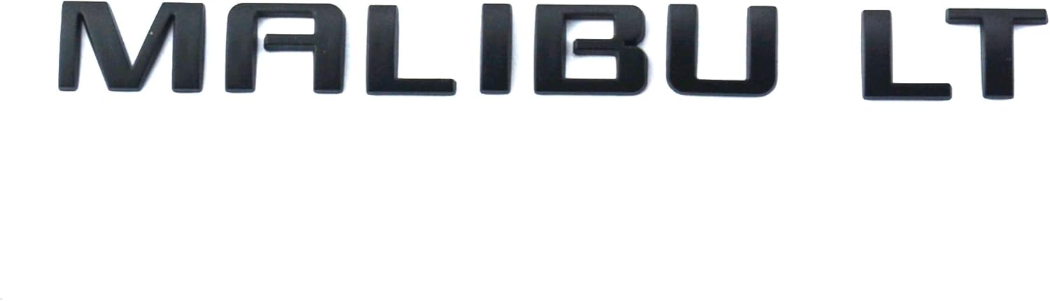 2Pc Malibu LT Emblem Rear Trunk Lid Door Letter Logo Badge Nameplate Sport Replacement for 10-15 Malibu 22842006 (Gloss Black)