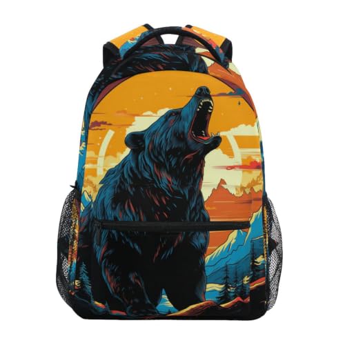 Sac à dos scolaire ours cool pour la rentrée des classes