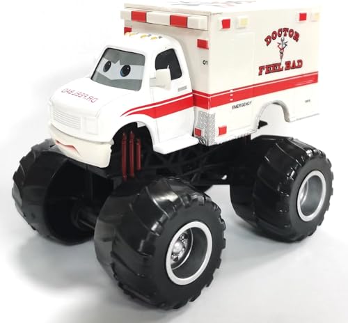 Yostyle Movie Cars 2 3 Black Storm Jackson McQueen Curz Mater Giant Wheels Cars 1：55 Diecast Vehicles Toys（Wheel Ambulance）