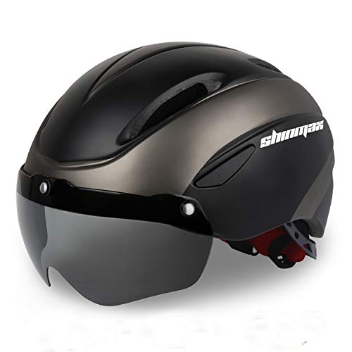 KINGLEAD Casco Bicicleta con Visera, Protección de Seguridad Ajustable Casco de Bicicleta Ligera para Montar en Bicicleta Casco de Bicicleta BMX Scooter Skate Mountain Road