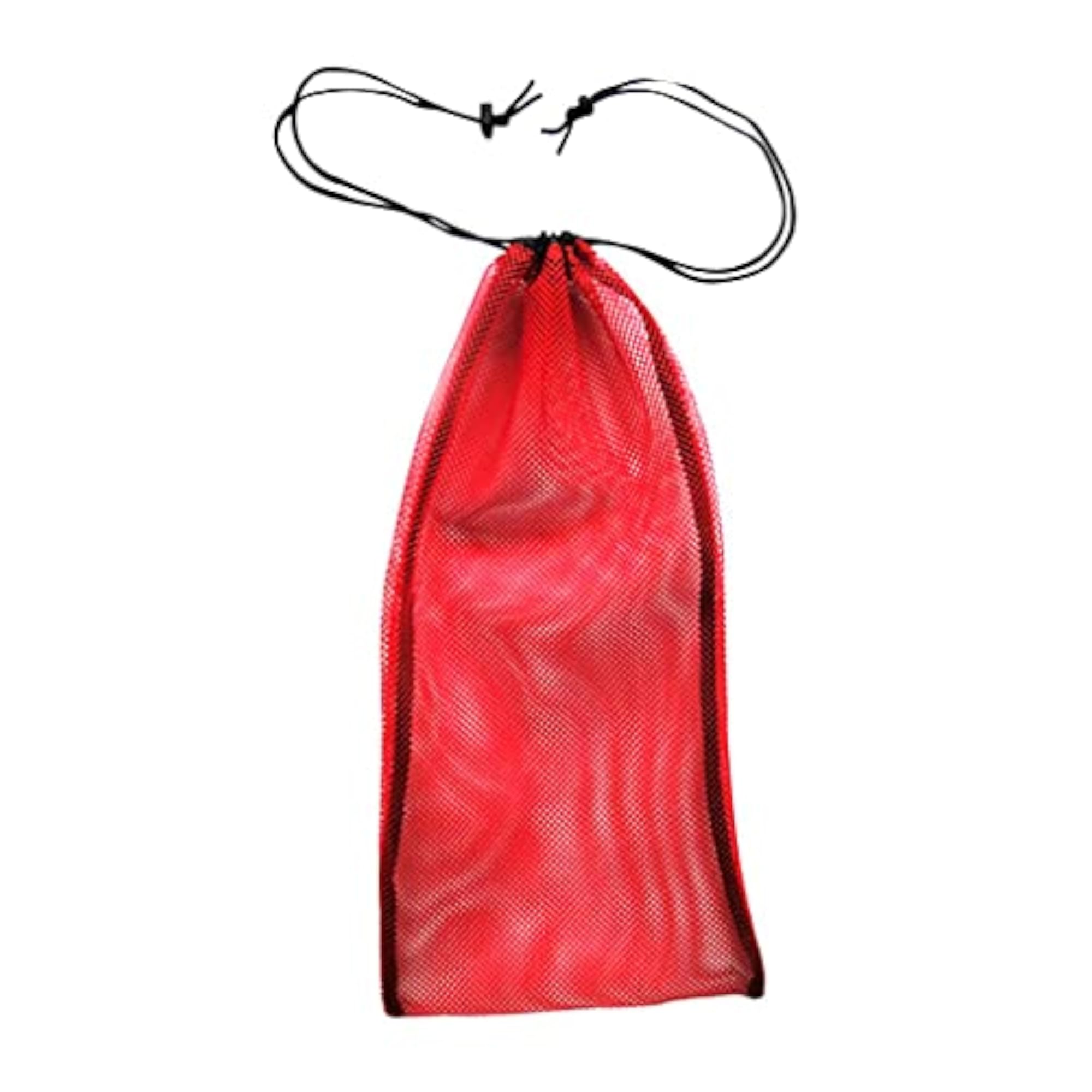 Mesh Drawstring Bag for Snorkeling Equipment, Red