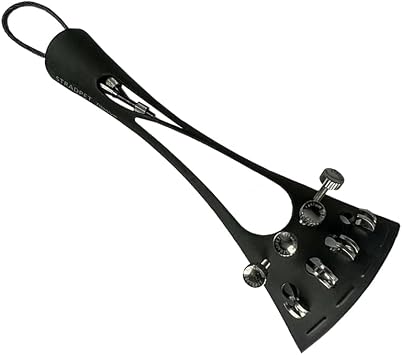 French Style Titanium Tailpiece Set for violin with Titanium tailgut Pro, Optional with or without fine tuners With Fine Tuner