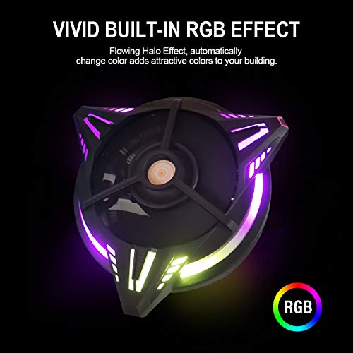 GOLDEN FIELD Triceratops RGB Ventole per CPU, Dissipatore ad Aria PC,dissipatori per processori Radiatore per Intel & AMD