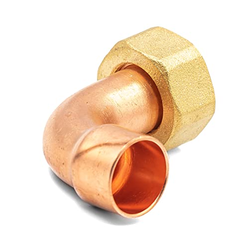 Raccordo Smontabile Orientabile a Saldare ad Angolo per Tubo in Rame (22 x 3/4)