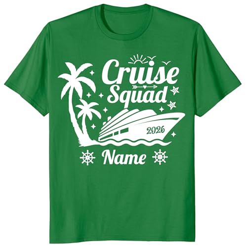 Custom Cruise Squad 2026 T-Shirt Personalized Cruise Crew Tee Family