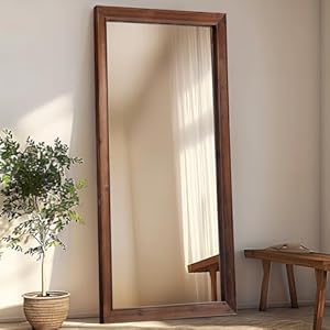 MELOMOIR Rustic Farmhouse Full Length Mirror, 71"x32" Large Floor Mirror Wood Frame, Free Standing Mirror Leaning Wall Mirror Full Length, Full Body Mirror for Bedroom Living Room Cloakroom, Wood MELOMOIR Rustic Farmhouse Full Length Mirror 71×32 Large Floor Mirror Wood Frame Free Standing Mirror Leaning Wall Mirror Full Length Full Body Mirror for Bedroom Living Room Cloakroom Wood