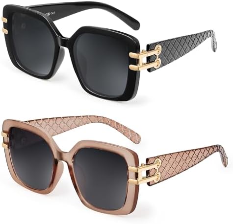 JM Vintage Oversized Square Polarized Sunglasses for Women，Retro ...