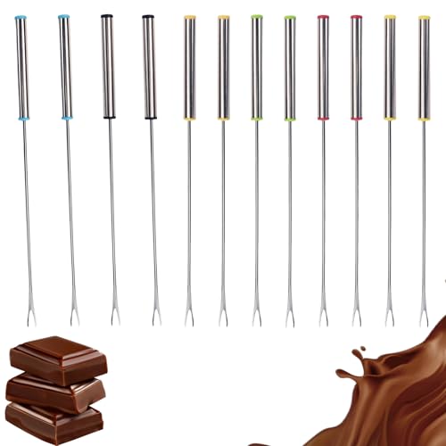 Fourchette A Fondue, 12 Fourchettes À Fondue En Acier Inoxydable, Fourche À Fromage Antirouille Fourchette À Trempette Au Chocolat Anti