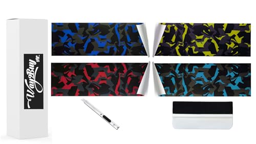 Red Black Gray Gloss Camouflage Vinyl Wrap