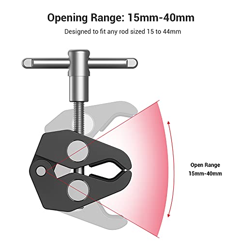 Smallrig KBUM2732-TY Clamp W/ 1/4 Inch And 3/8 Inch Thread And 9.8 Inches Adjustable Friction Power Articulating Magic Arm thumb #4
