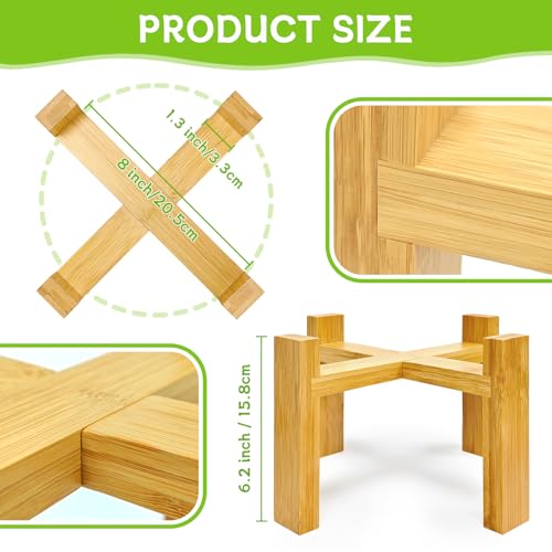 CYDDUP Drink Dispenser Stand, Bamboo Wood Dispenser Stand, Drink Stand for Glass Beverage Dispenser and Water Jug, Fit Max 8 Inch Glass Drink Dispenser (Beverage Dispenser Stand Only) by CYDDUP - Used condition - Image 6