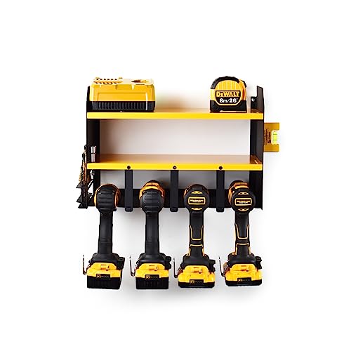 MegaMaxx Power Tool and Drill Storage Unit Charging Station for 4 Tools and 2 Shelf - Wall Mount Toolbox and Accessories Rack Cabinet for Workshop, Garage, Shed, Van, Drill Driver 4 MegaMaxx Power Tool and Drill Storage Unit Charging Station for 4 Tools and 2 Shelf - Wall Mount Toolbox and Accessories Rack Cabinet for Workshop, Garage, Shed, Van, Drill Driver - Image 4