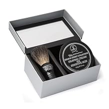Taylor of Old Bond Street Black Pure Badger Shaving Brush and Jermyn St. Shaving Cream Bowl 150g Gift Set 2 pc shave set
