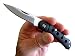 Small Folding Pocket Knife, Curved Black Anodized Aluminium Handle, Quality Stainless Steel lockback Blade, Sturdy Nylon Pouch