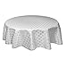 Bardwil Reflections Spill Proof  Oval Tablecloth, 60 X 84-Inch, White