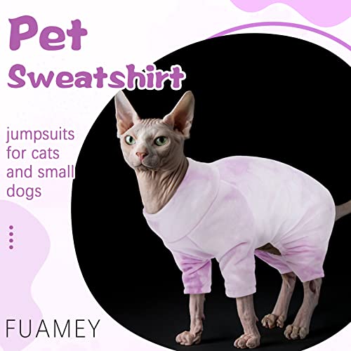 Fuamey Dog Pajamas,Tie Dye Puppy Turtleneck Sweater,Dog Clothes For Small Dogs Girl Boy,Dog Outfits Sweatshirt For Medium Dogs,Sphynx Hairless Cat Onesies Shirts,Doggie Jumpsuit,Frenchie Jammies #TOP3